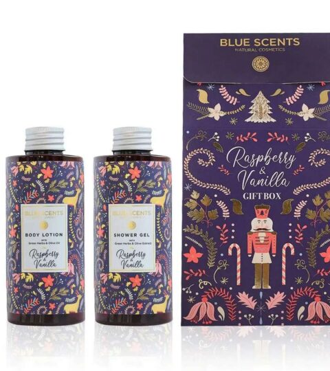 Blue Scents Promo Gift Box Raspberry & Vanilla Αφρόλουτρο Σώματος, 300ml & Raspberry & Vanilla Ενυδατικό Γαλάκτωμα Σώματος, 300ml
