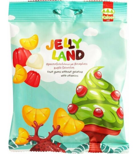 Kaiser Jelly Land Fruit Gums Φρουτοζελεδάκια Mε Βιταμίνες Χωρίς Ζελατίνη 100gr