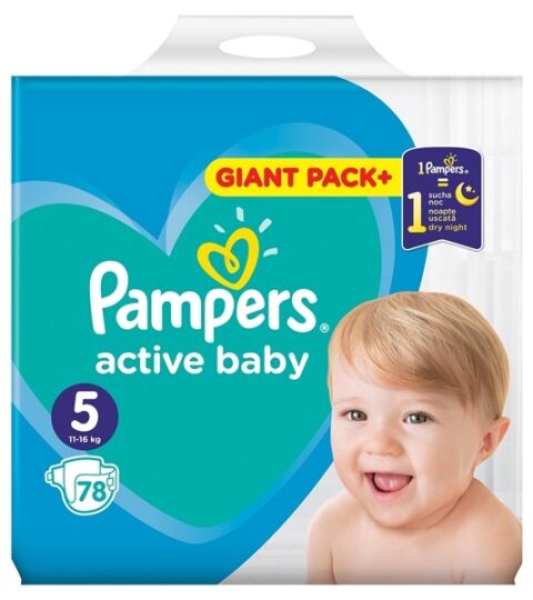 Pampers Active Baby Dry Νο5 (11-18kg) συσκ.78 τεμαχίων Giga
