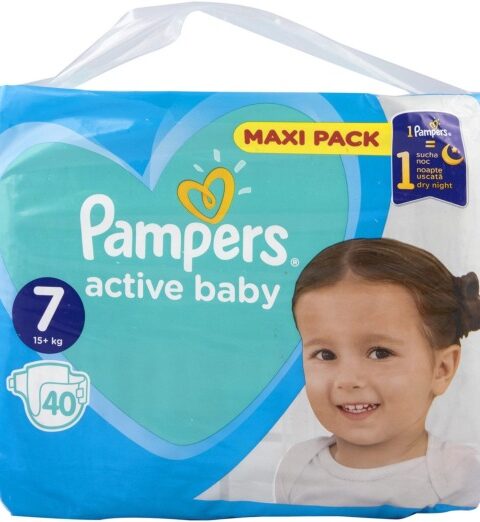 Πάνες PAMPERS Active Baby Maxi Pack No.7 (2X40τεμ.)