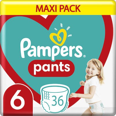 PAMPERS Pants Maxi Pack No6 15+kg Βρεφικές Πάνες Βρακάκι, 3X36τμχ