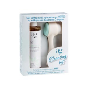 AG Pharm Cleansing Kit Purifying Face Cleansing Gel για Καθαρισμό Προσώπου 200ml & Δώρο Καθαριστικό Βουρτσάκι 2 όψεων 1τμχ